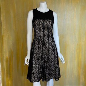 NWOT Anne Klein Sleeveless Black Lace Overlay Dress 2
